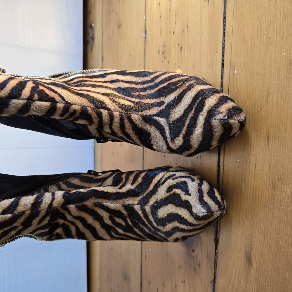 Zebra Print Ankle Boots